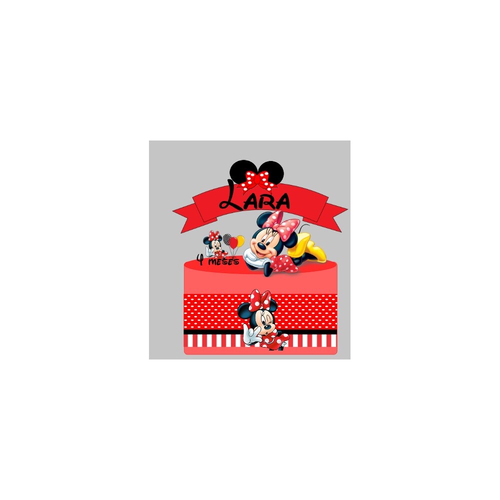Topo de Bolo Minnie Vermelha 32