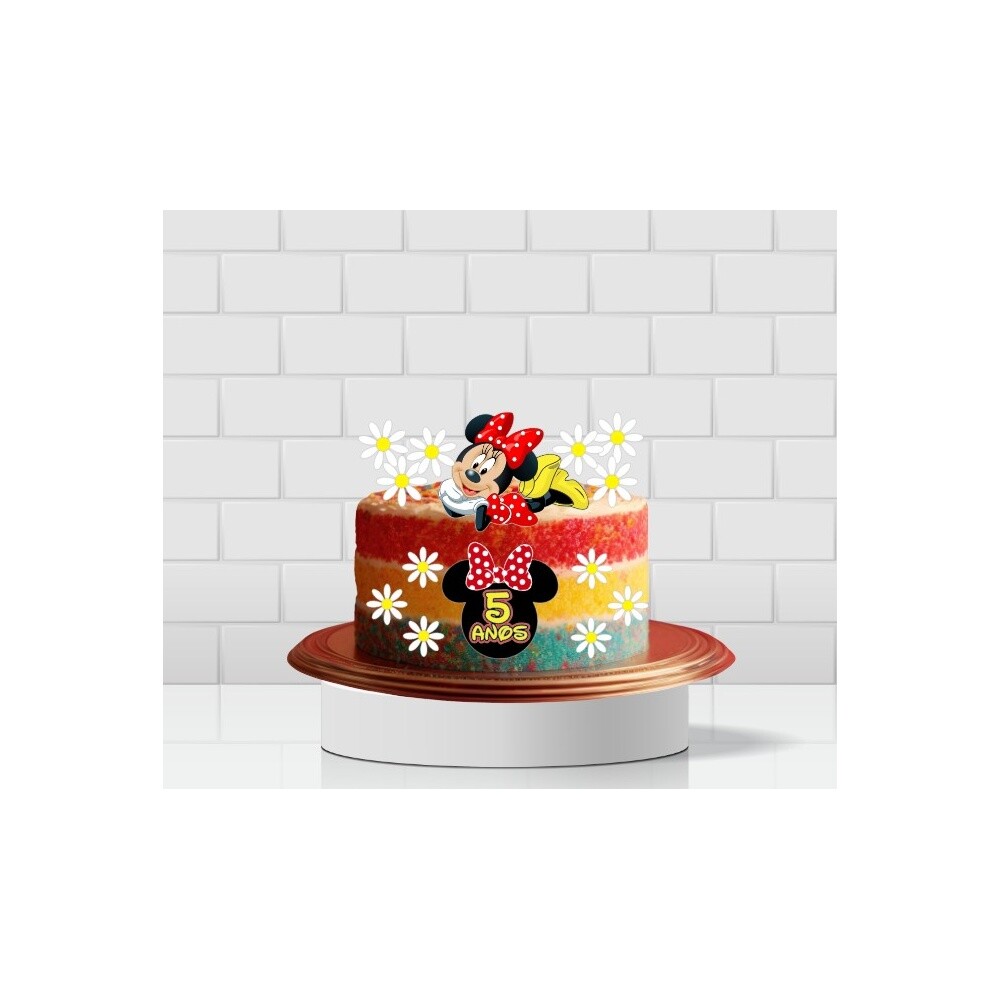 Topo de Bolo Minnie Vermelha 42