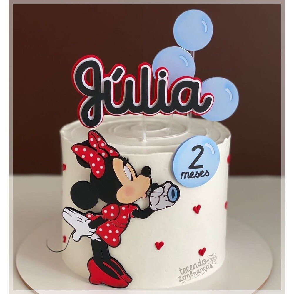 Topo de Bolo Minnie Vermelha 44