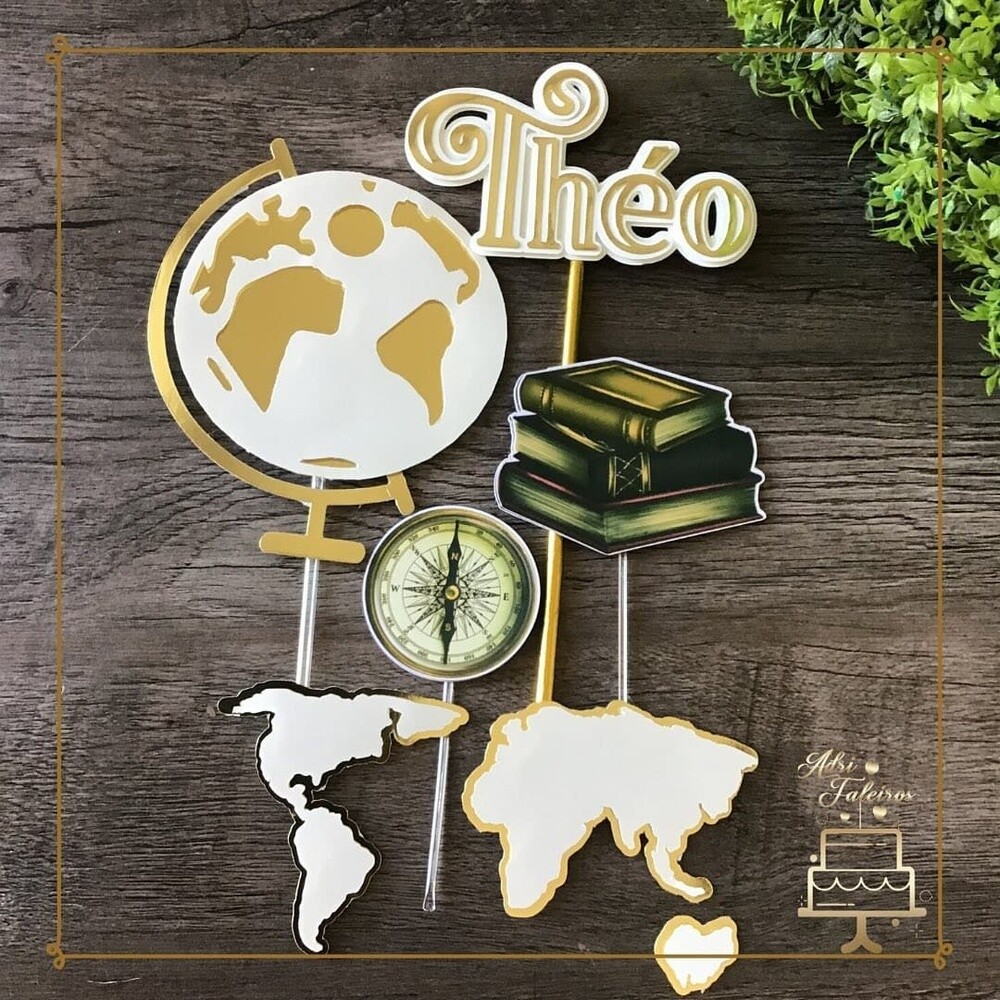 Topo de Bolo Mapa 02 para imprimir