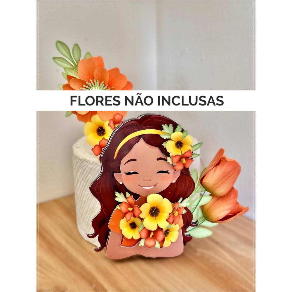 Topo de Bolo Menina 52 Arquivo digital