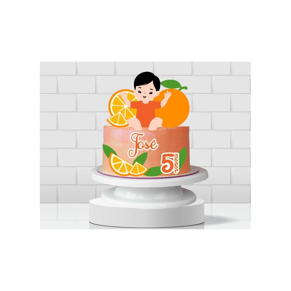 Topo de Bolo Laranjinha 01