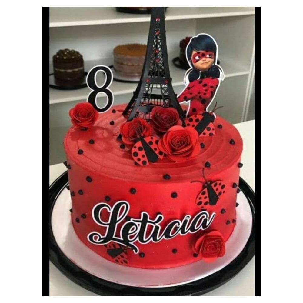 Topo de Bolo Ladybug - Miraculous 13