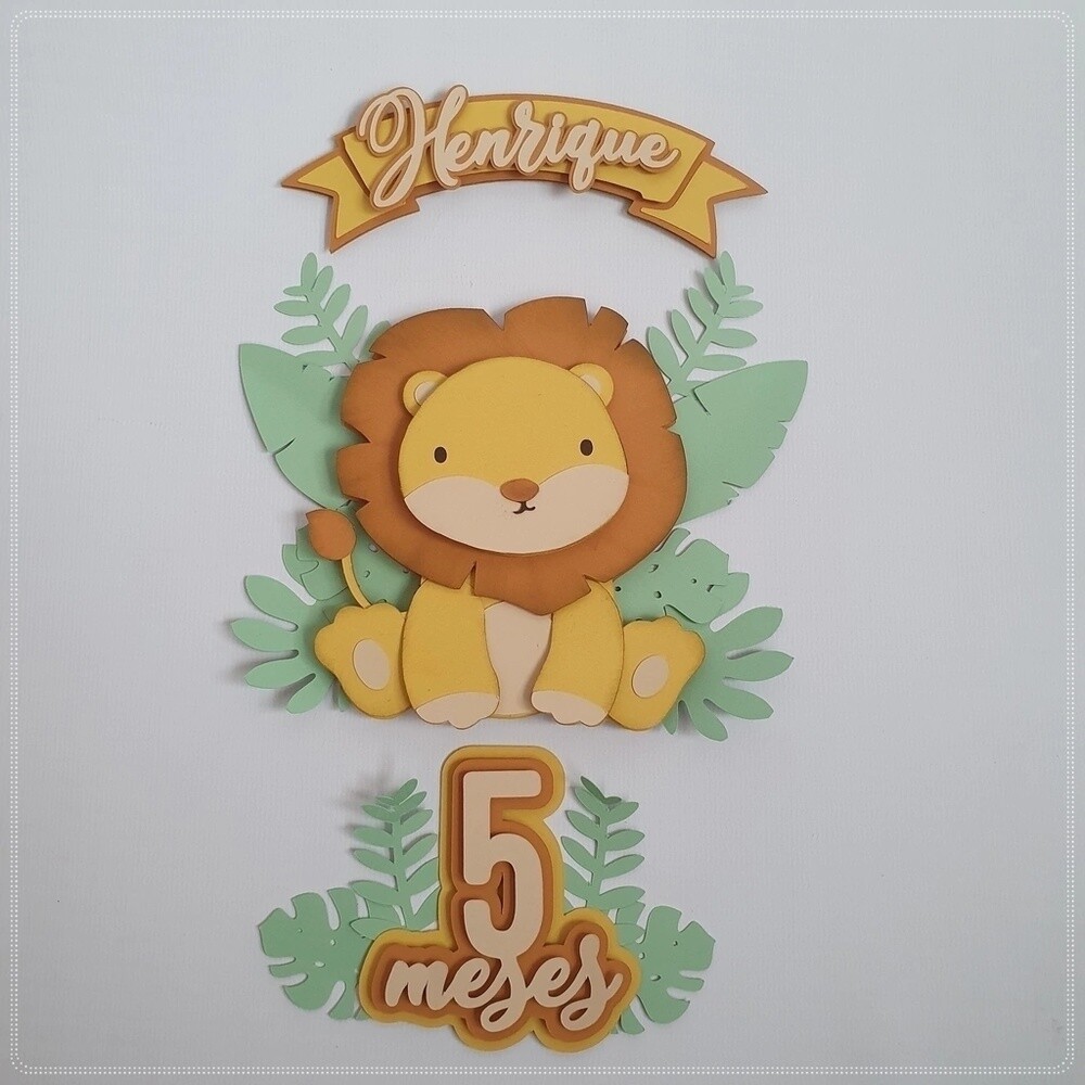 Topo de Bolo Leãozinho 30
