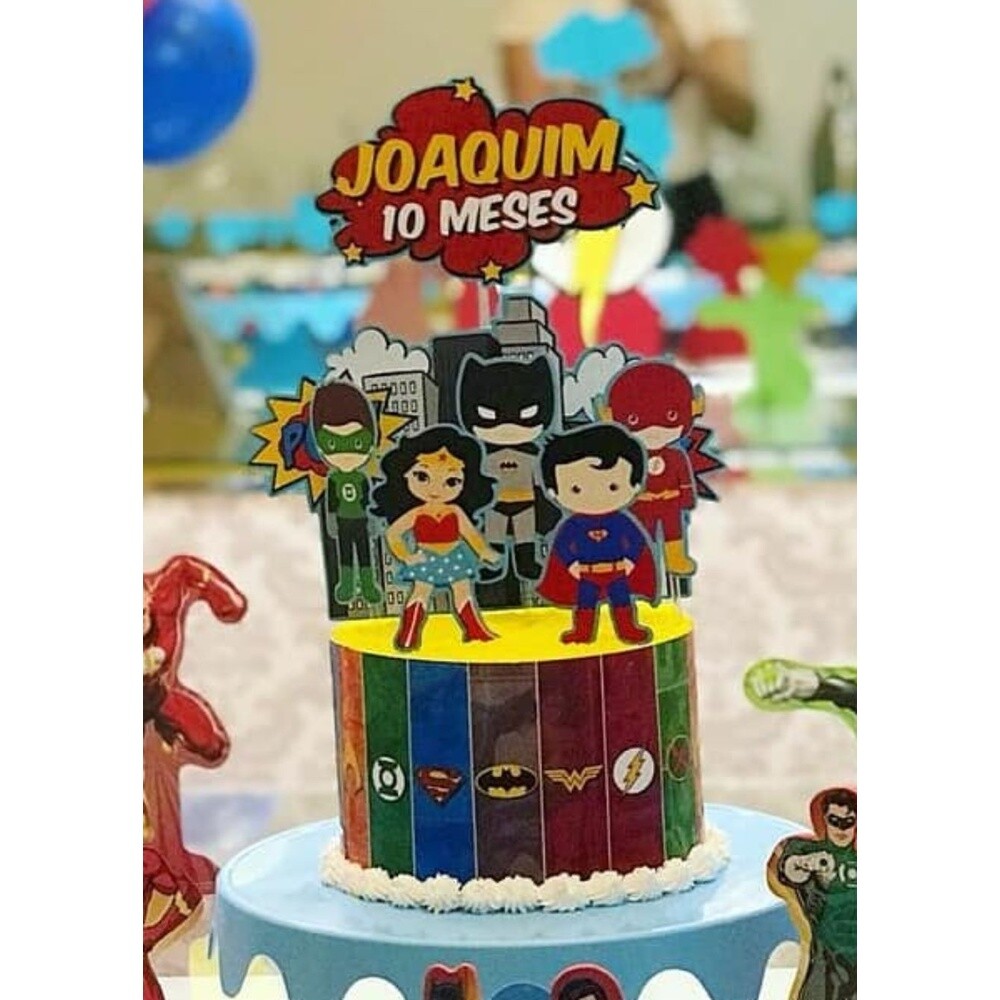 Topo de Bolo Liga da Justiça 03