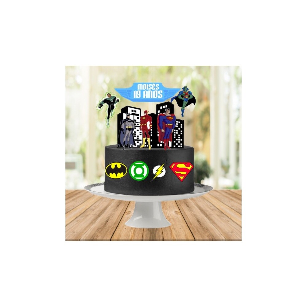 Topo de Bolo Liga da Justiça 05