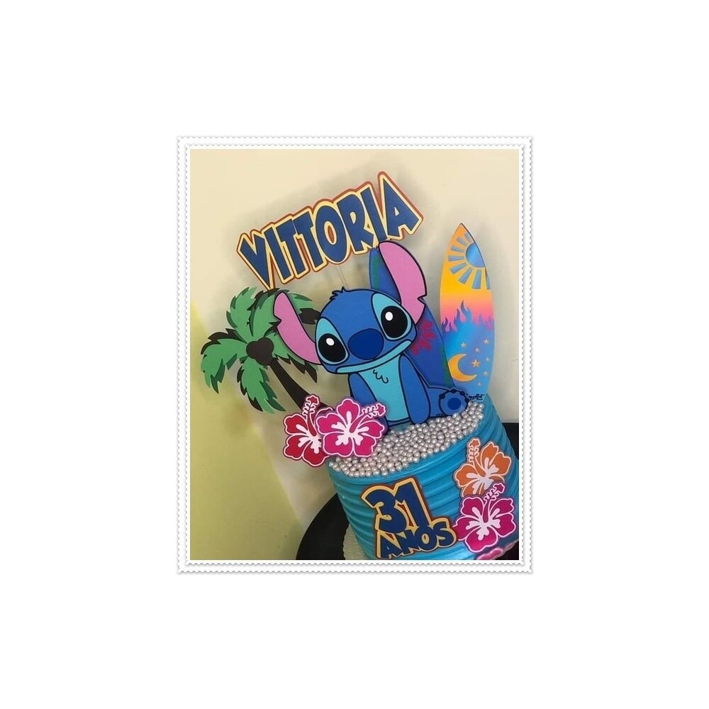 Topo de Bolo Lilo e Stich 06