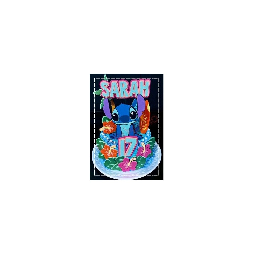 Topo de Bolo Lilo e Stich 11