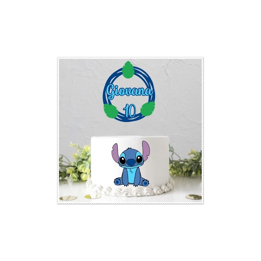 Topo de Bolo Lilo e Stich 12
