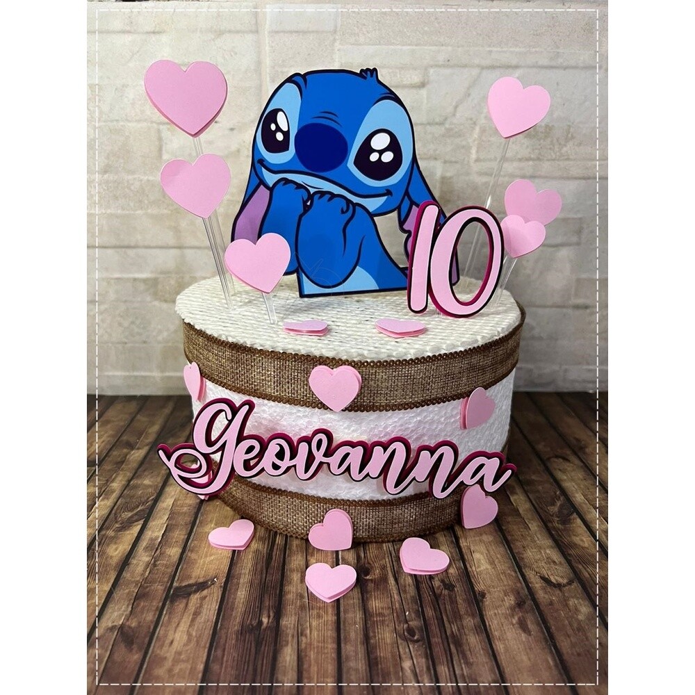 Topo de Bolo Lilo e Stich 13