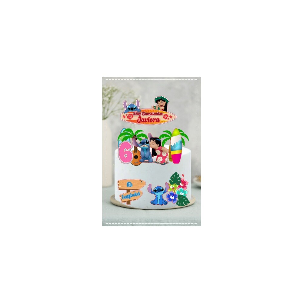 Topo de Bolo Lilo e Stich 27