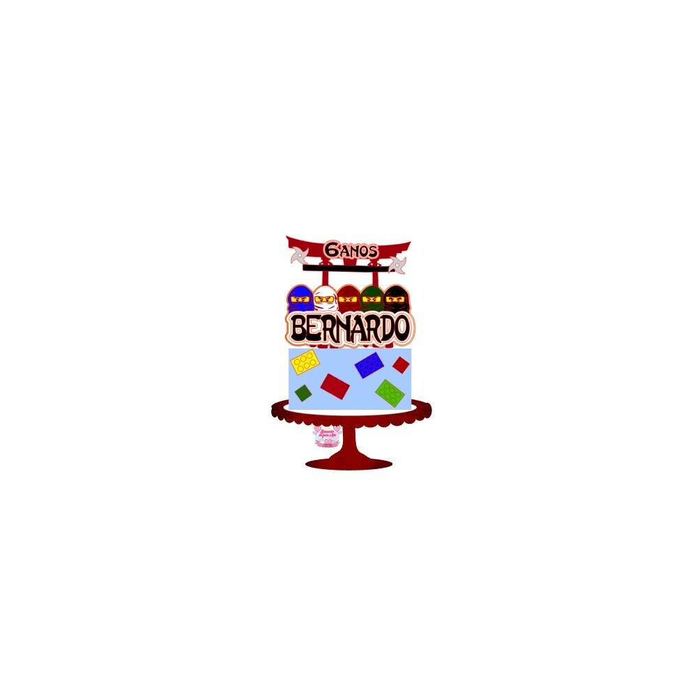 Topo de Bolo Lego Ninjago 02