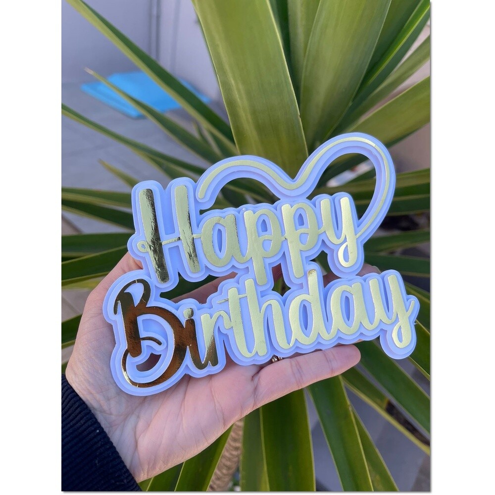 Topo de Bolo Happy Birthday 12   para imprimir