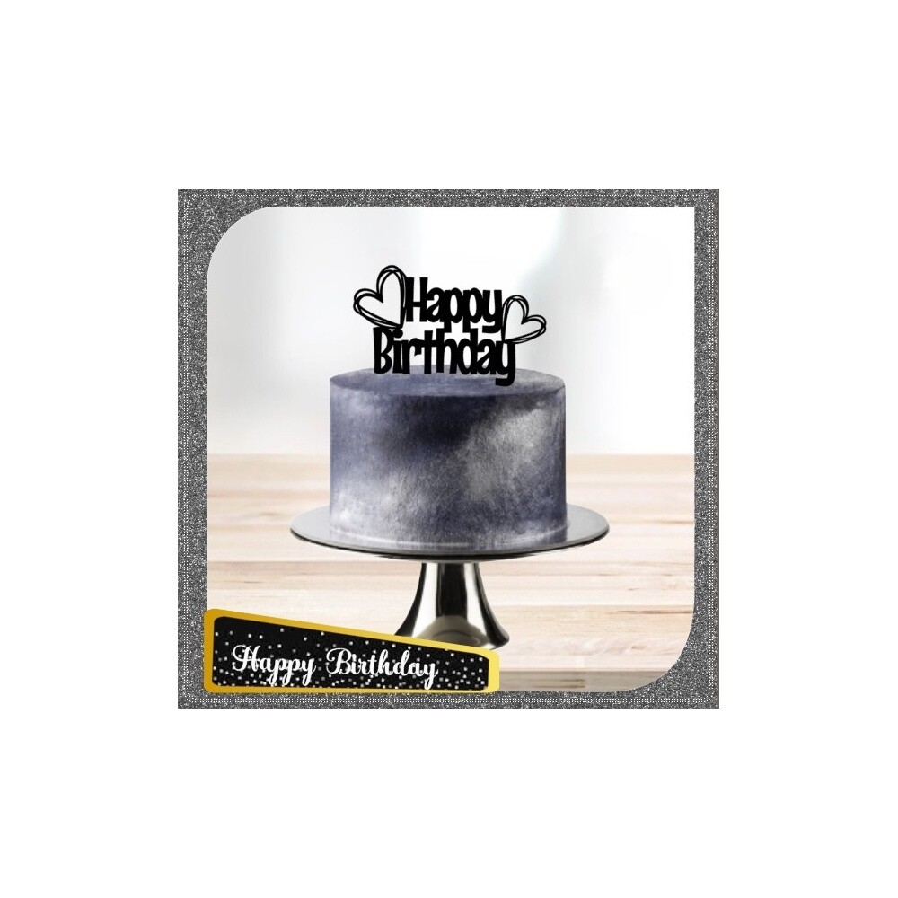 Topo de Bolo Happy Birthday 19   para imprimir