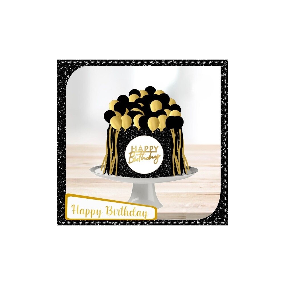 Topo de Bolo Happy Birthday 24   para imprimir