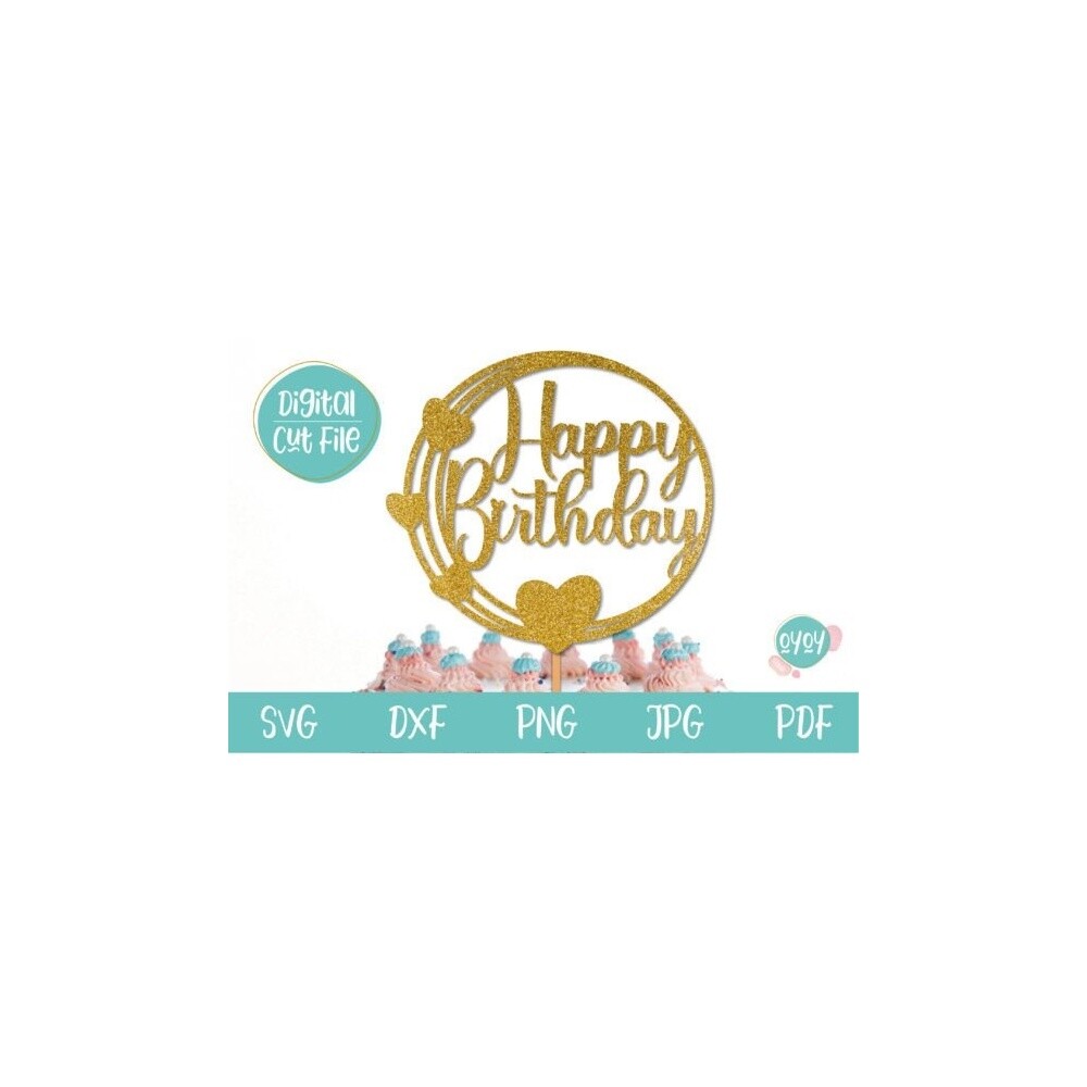 Topo de Bolo Happy Birthday 34   para imprimir
