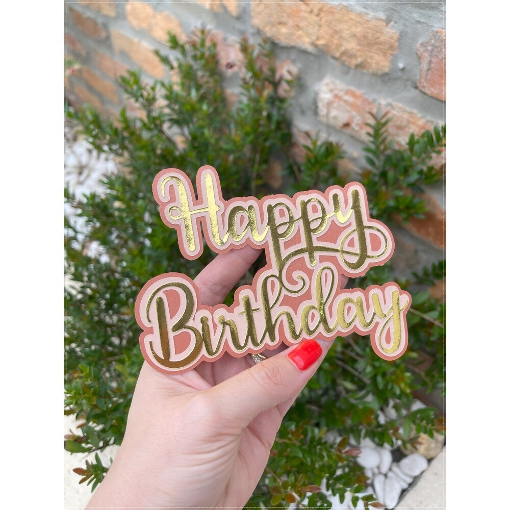 Topo de Bolo Happy Birthday 90   para imprimir