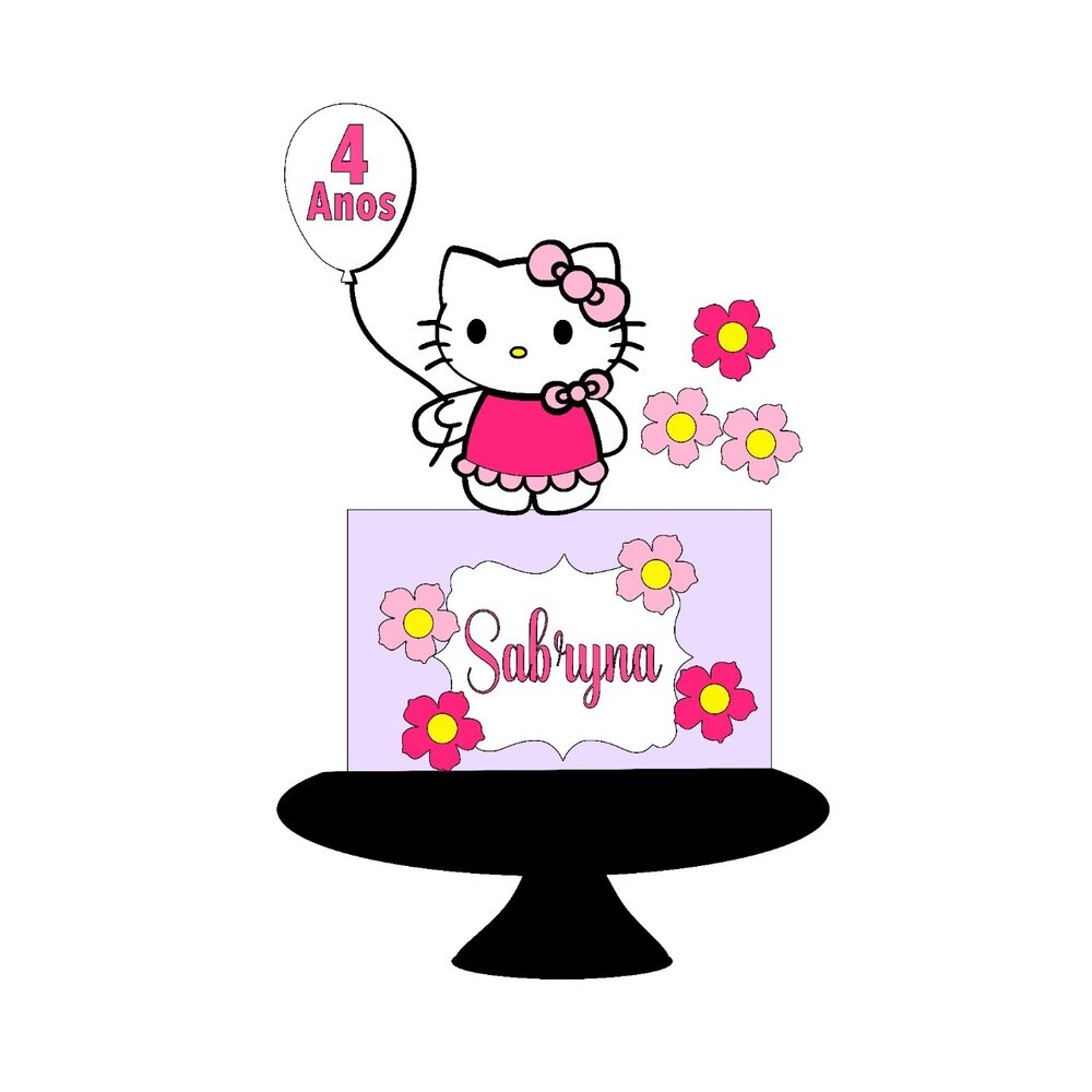 Topo de Bolo Hello Kitty para imprimir 15