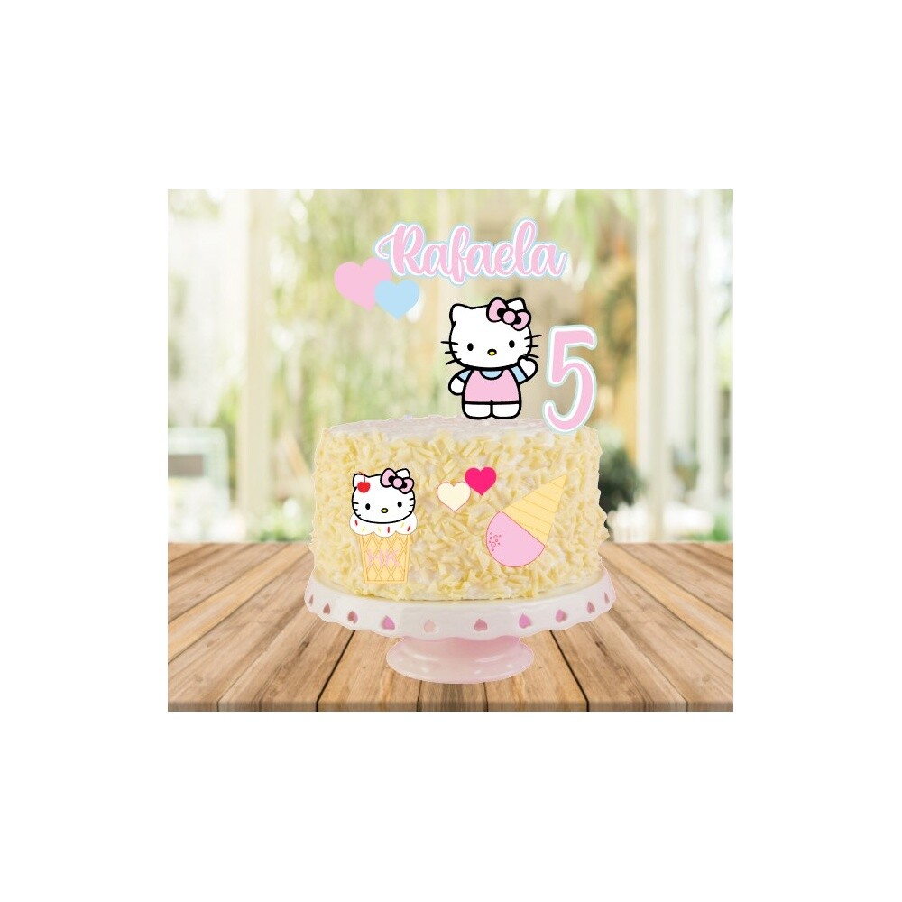 Topo de Bolo Hello Kitty para imprimir 18