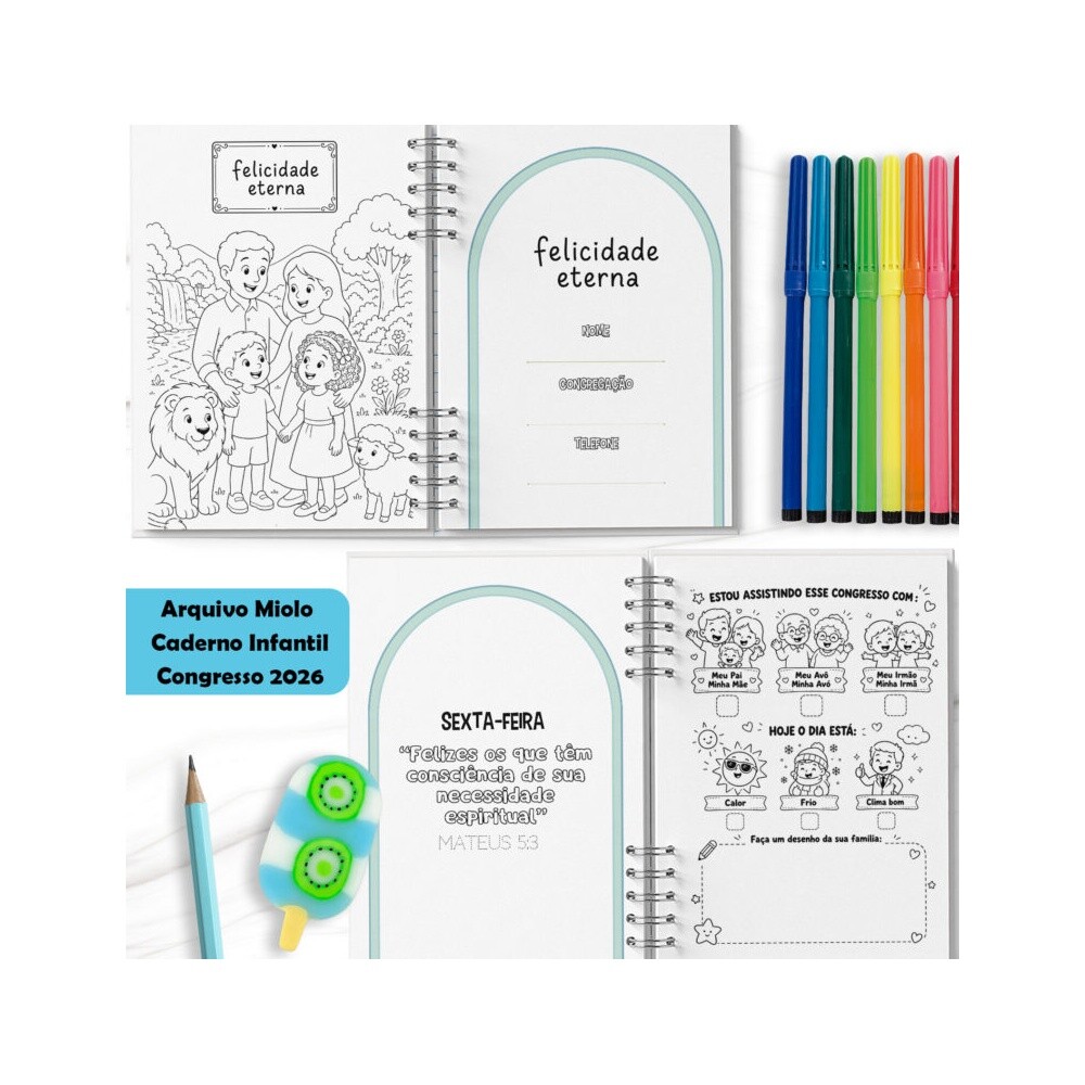 Kit Digital miolo congresso infantil 2027