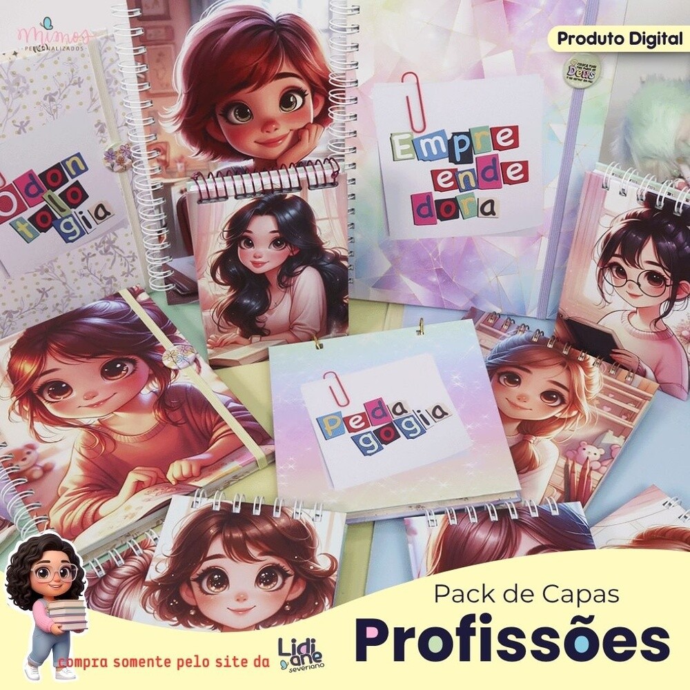 PACK de CAPAS PROFISSÕES - kit digital 2026