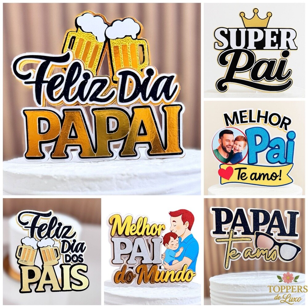 pack topo de bolo dia dos pais