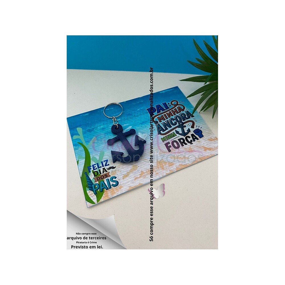 Card chaveiro âncora do Dia dos Pais