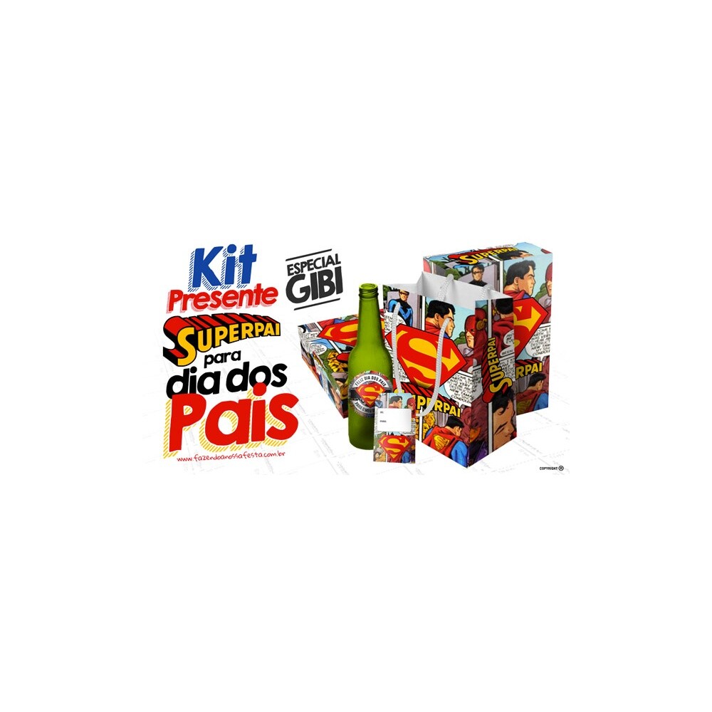 SACOLA,CAIXA,ROTULO Super Pai GIBI