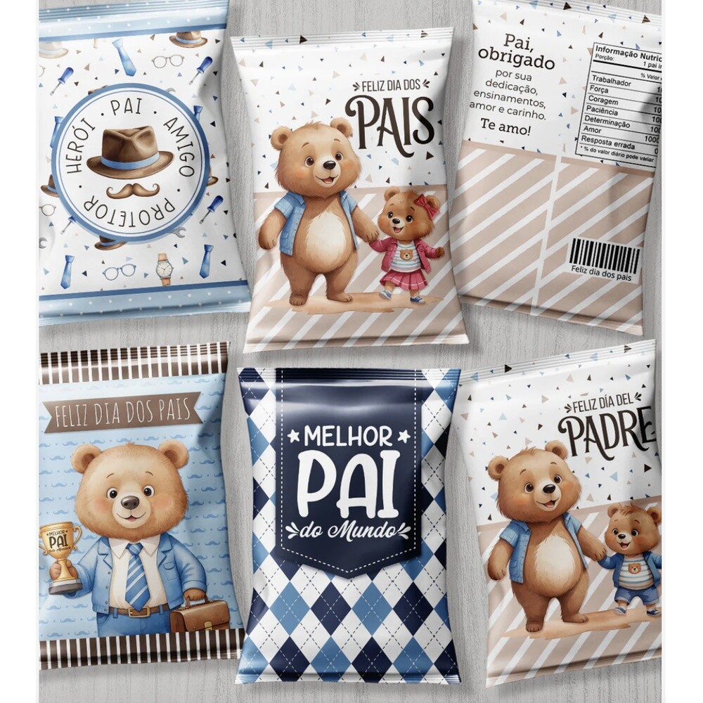 Saquinho - Chip Bag - Papai Urso