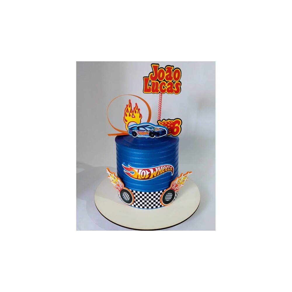 Topo de Bolo Hot Wheels para imprimir 09