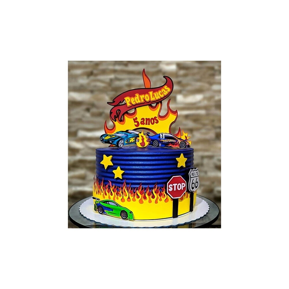 Topo de Bolo Hot Wheels para imprimir 10