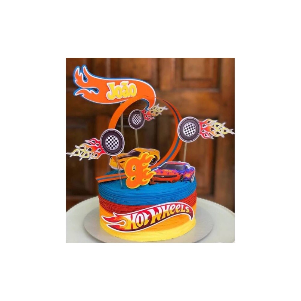 Topo de Bolo Hot Wheels para imprimir 12