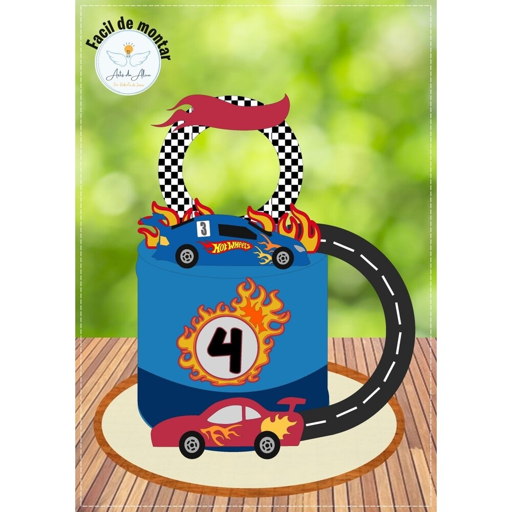Topo de Bolo Hot Wheels para imprimir 19
