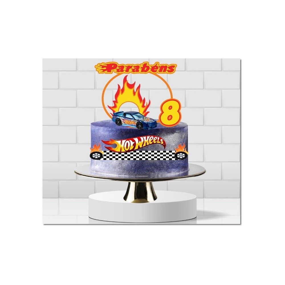 Topo de Bolo Hot Wheels para imprimir 20