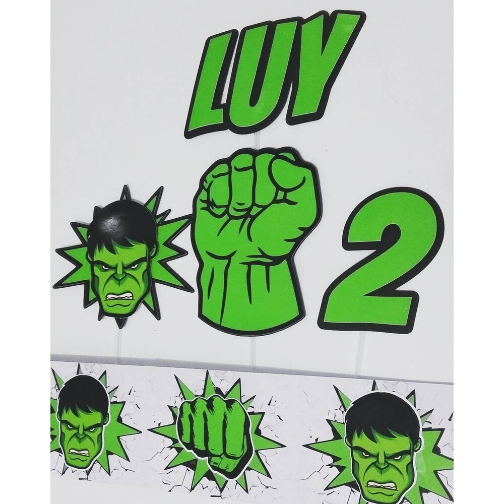 Topo de Bolo Hulk para imprimir 01