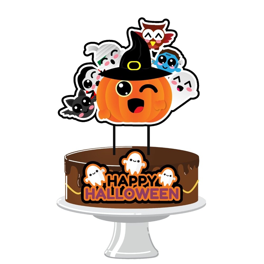 Arquivo de Corte Topo de Bolo Halloween 107