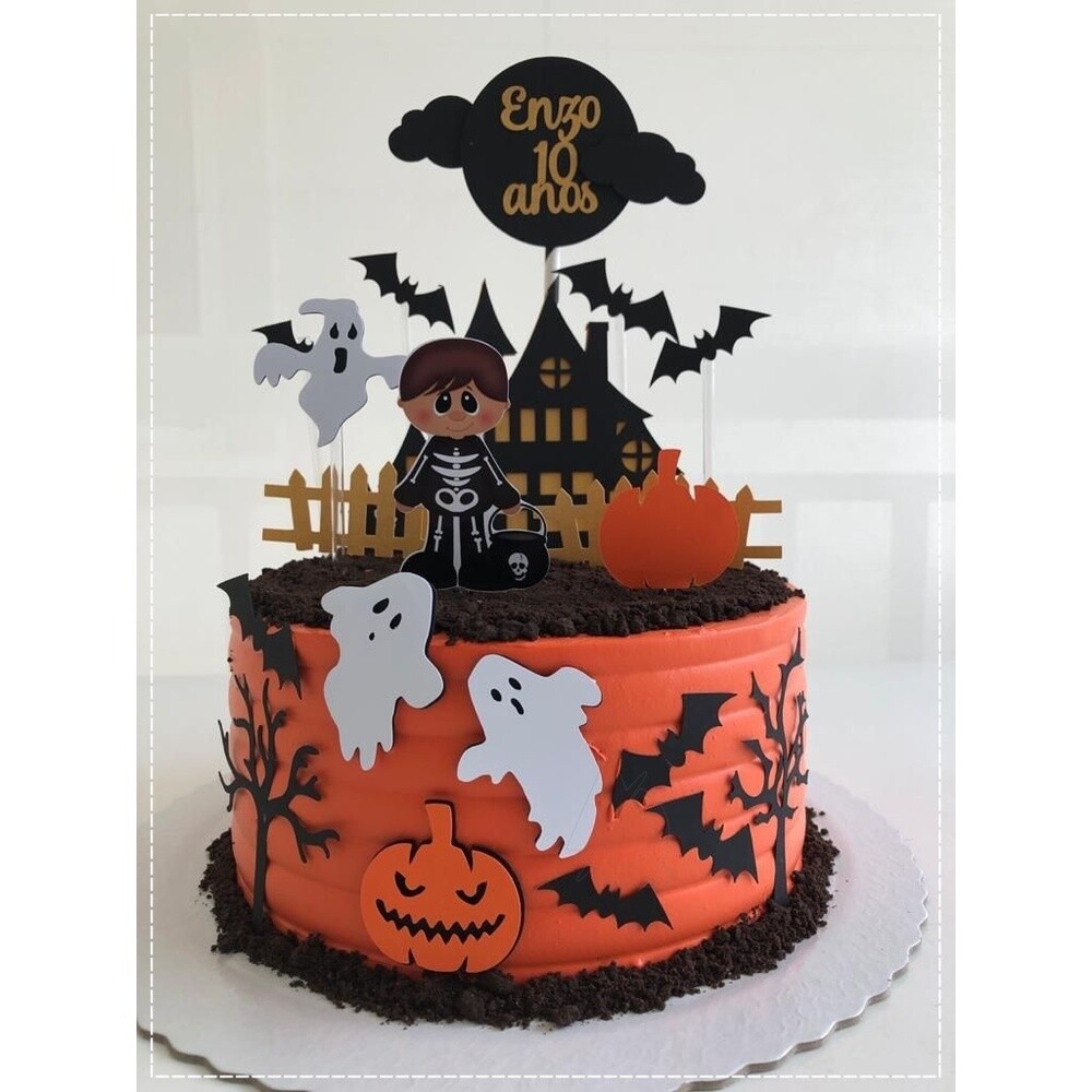 Arquivo de Corte Topo de Bolo Halloween 154
