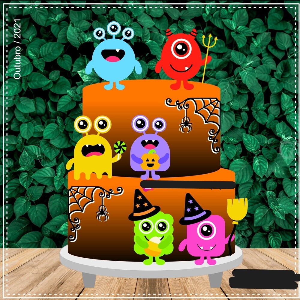 Arquivo de Corte Topo de Bolo Halloween 21
