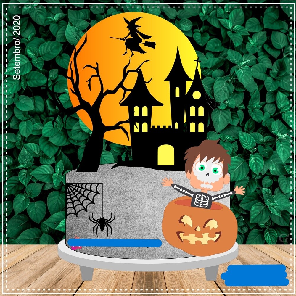 Arquivo de Corte Topo de Bolo Halloween 52