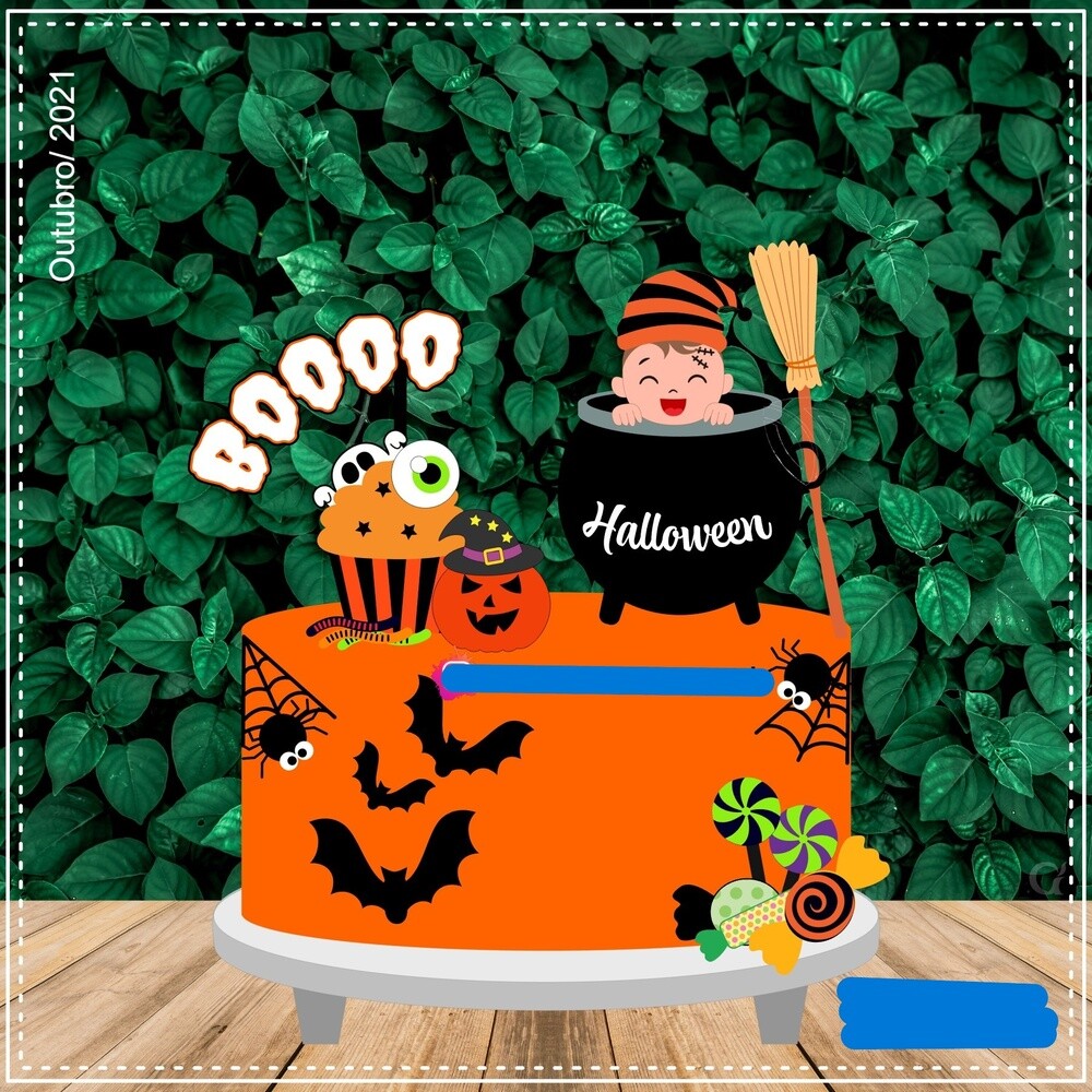 Arquivo de Corte Topo de Bolo Halloween 56