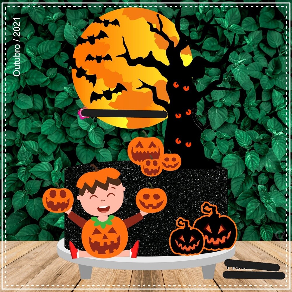 Arquivo de Corte Topo de Bolo Halloween 63