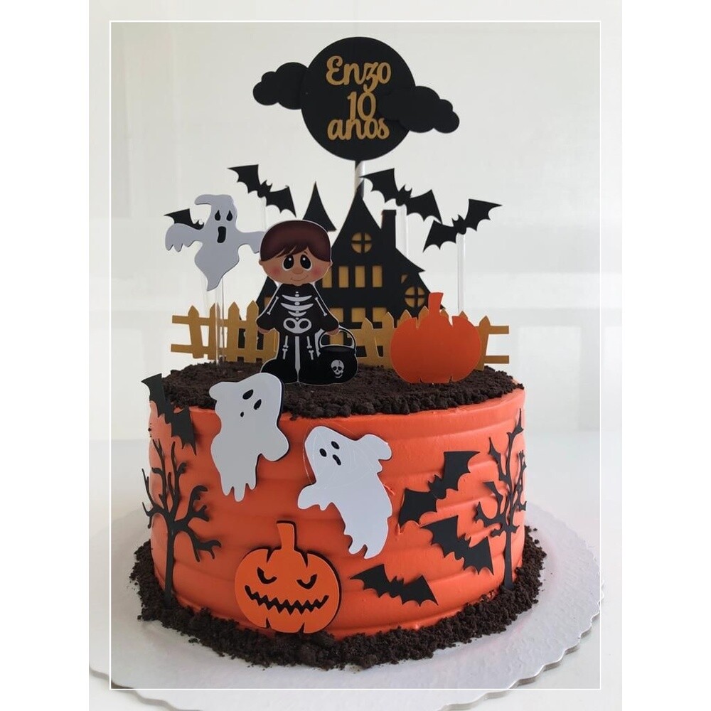 Arquivo de Corte Topo de Bolo Halloween 68