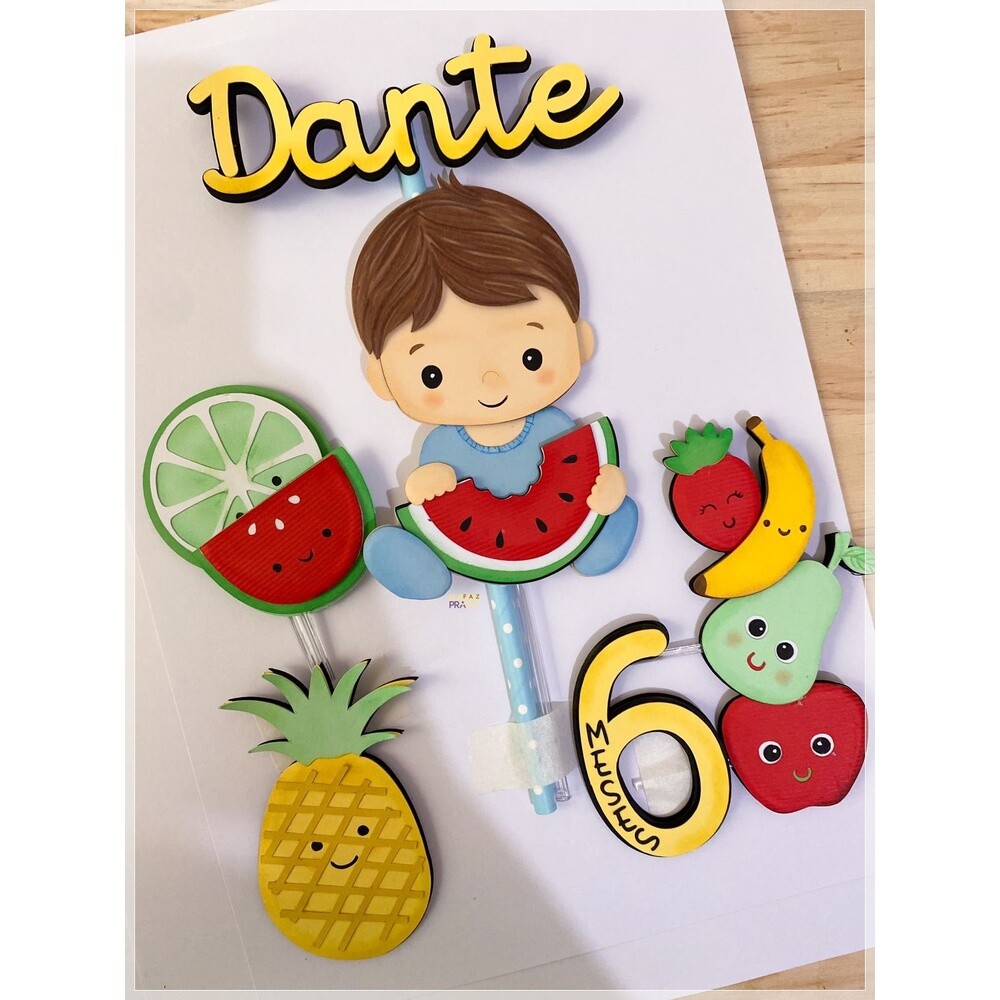 Topo de Bolo Frutas   Pomar 17