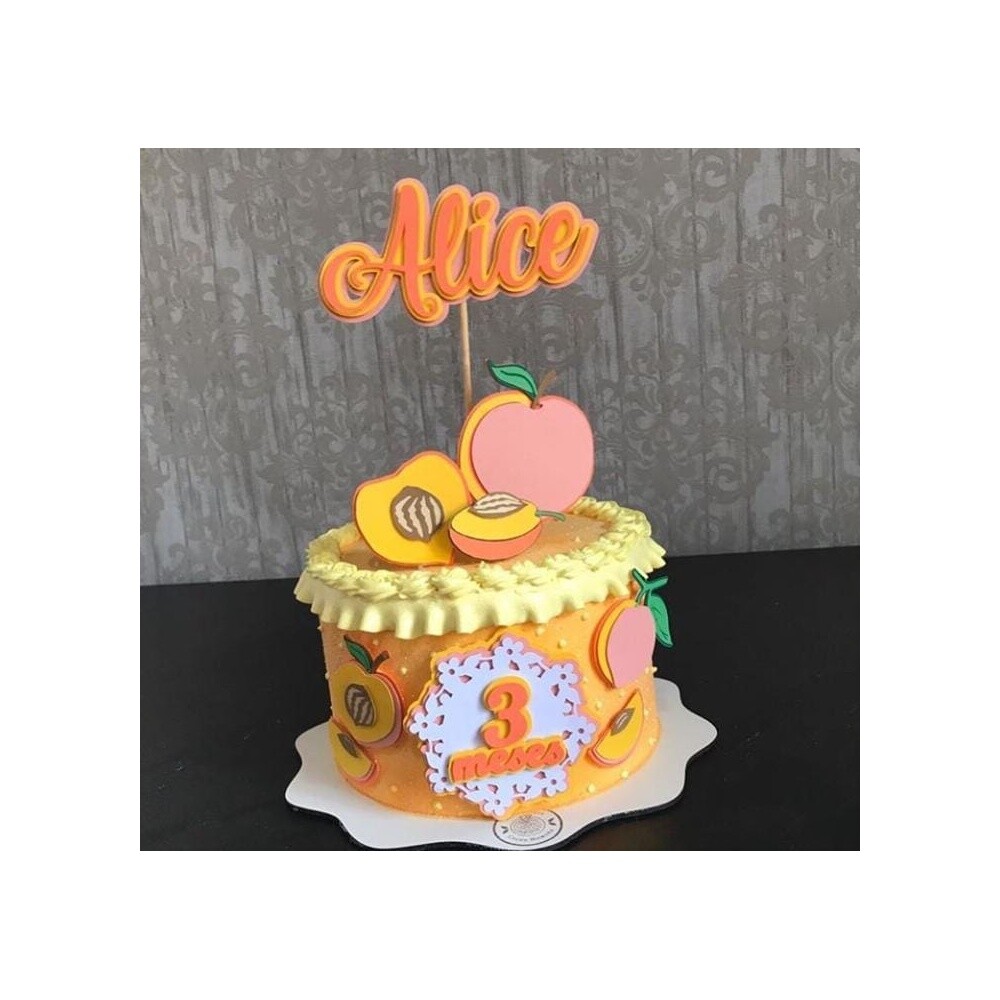 Topo de Bolo Frutas   Pomar 35