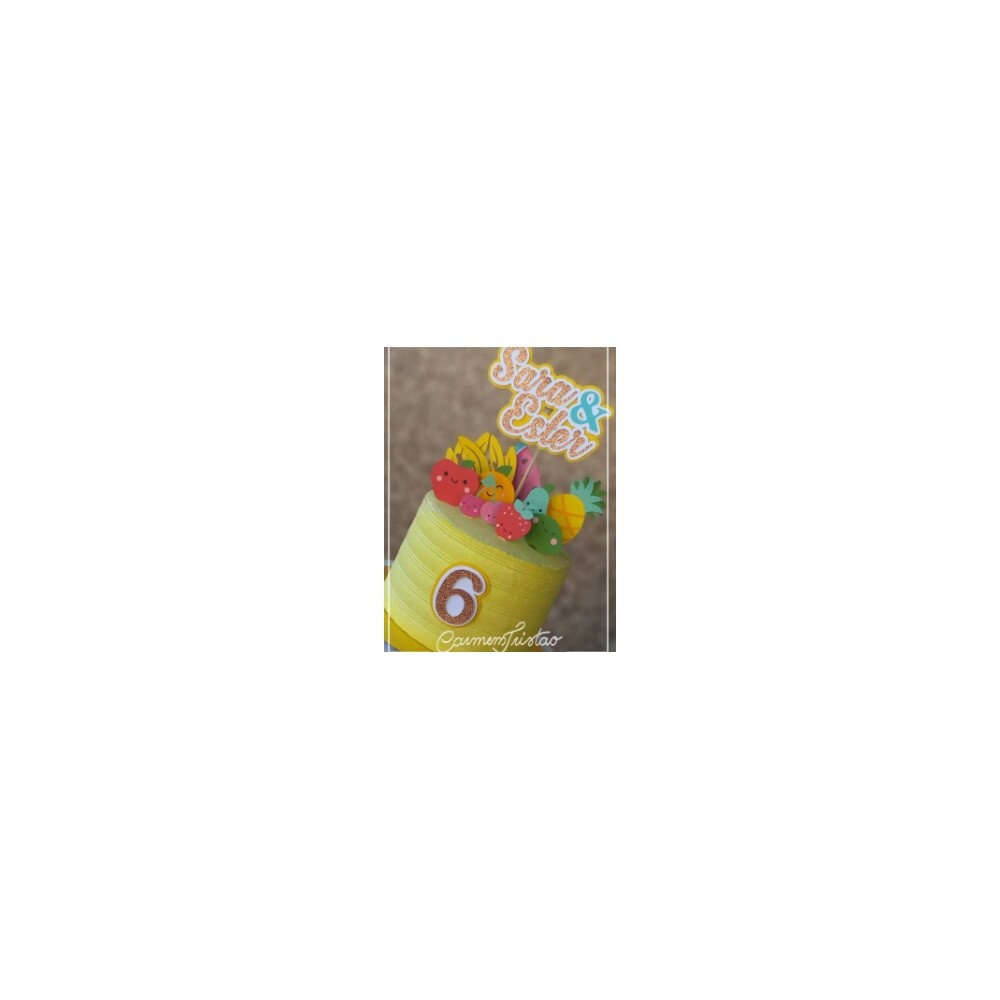 Topo de Bolo Frutas   Pomar 38