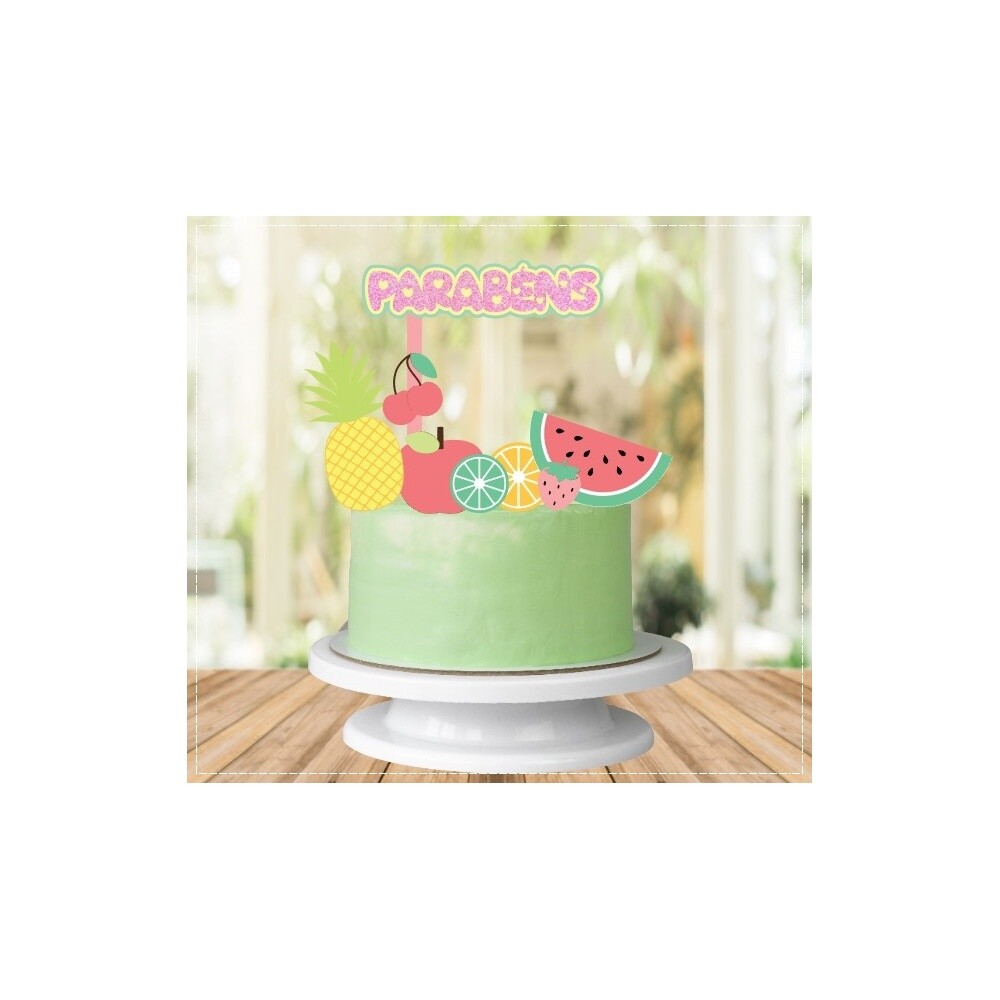 Topo de Bolo Frutas   Pomar 59