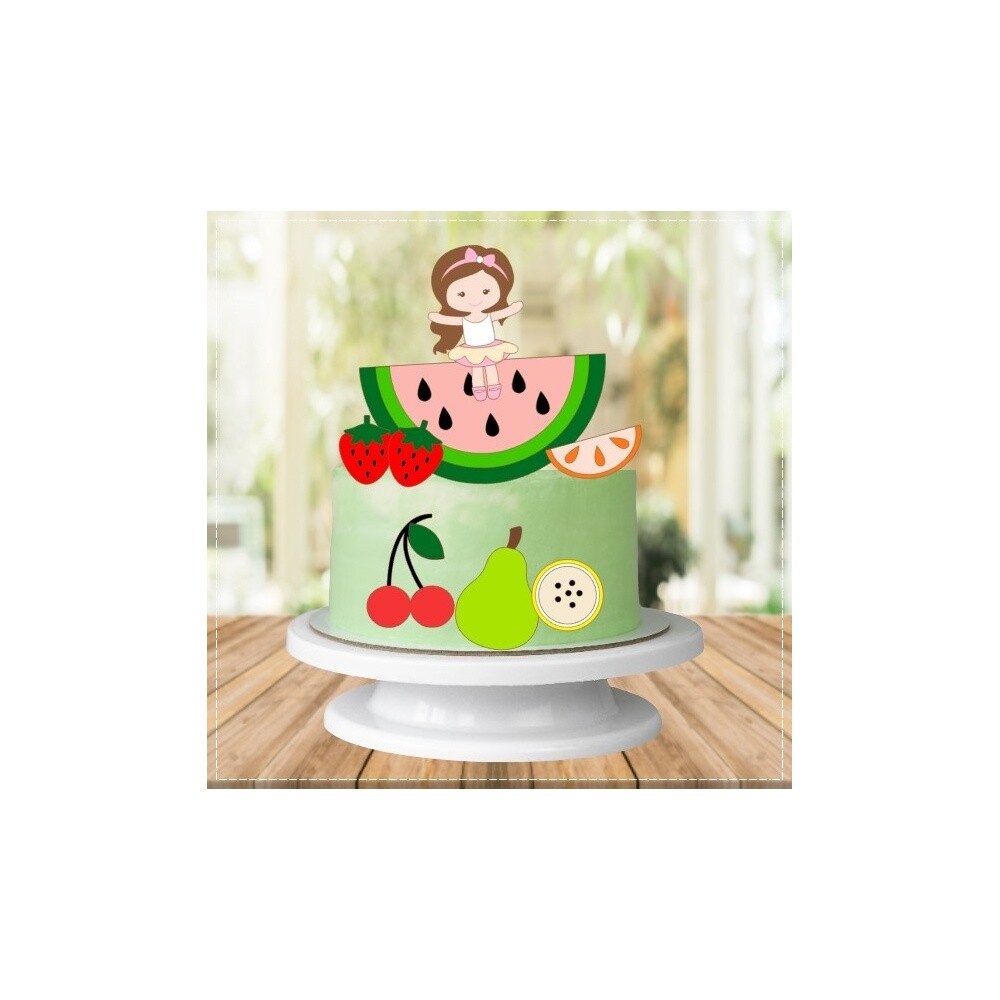 Topo de Bolo Frutas   Pomar 61