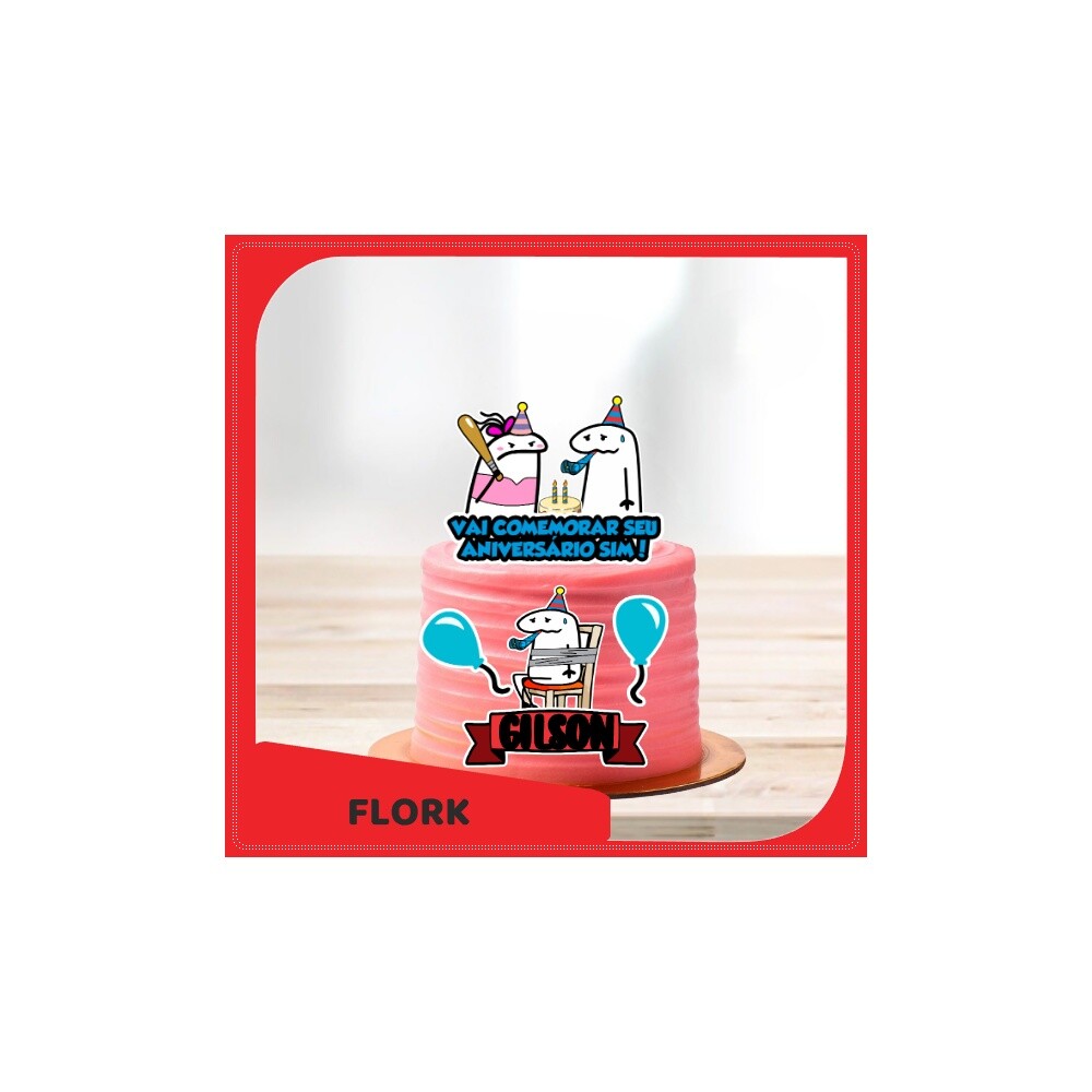 Topo de Bolo Flork 58