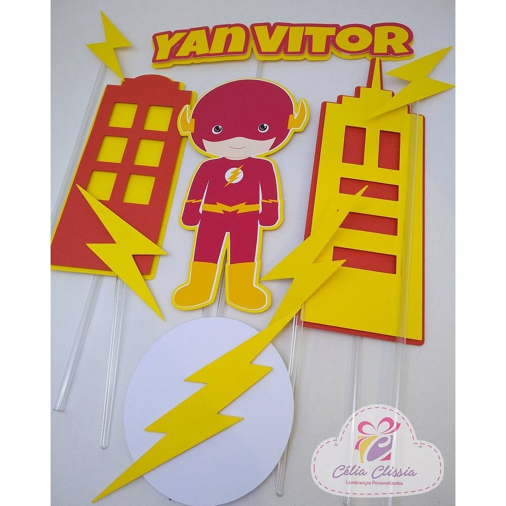 Topo de Bolo Flash 01