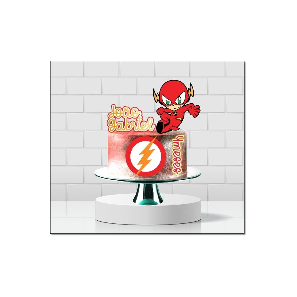Topo de Bolo Flash 10